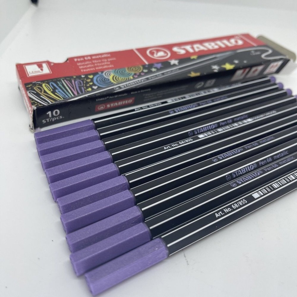 STABILO Pen 68 Premium Felt Tip Fineliner Pens - 1.4 mm - Metallic Purple 68/836